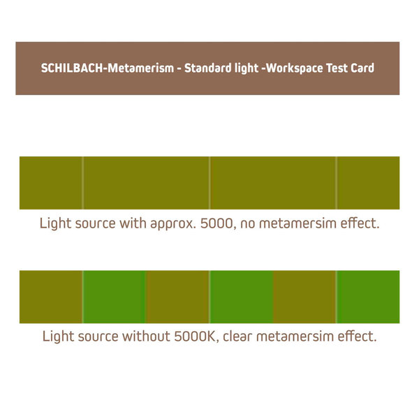 SCHILBACH Metamerie Testkarte D50 für Normlicht Licht 5000k