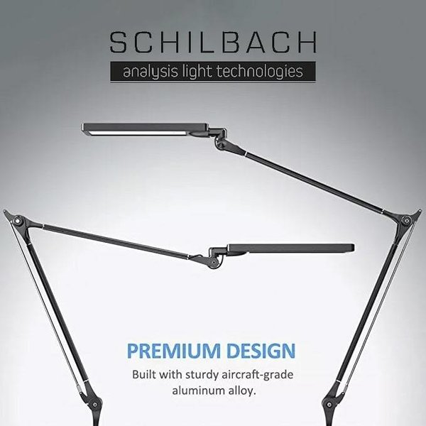 SCHILBACH Analyse Schreibtischlampe LED Tischlampe 6500K 5200K